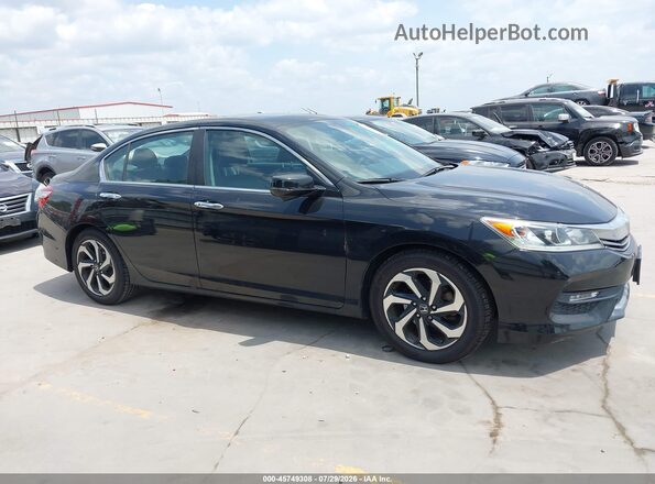 1HGCR2F86GA100671 2016 HONDA ACCORD Black Widok wnętrza z tyłu