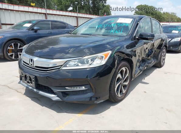 1HGCR2F86GA100671 2016 HONDA ACCORD Black Przód lewy