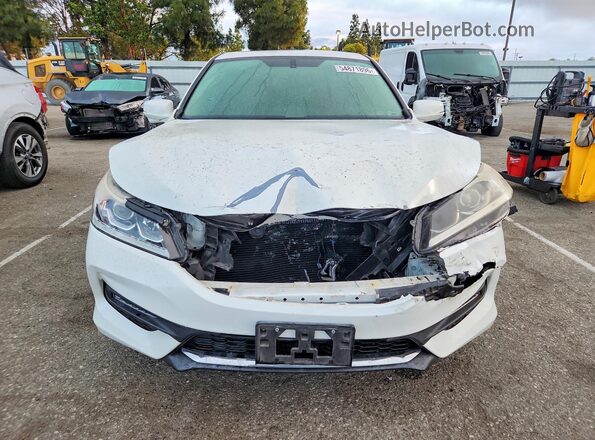 1HGCR2F86HA147734 2017 HONDA ACCORD White Widok z przodu