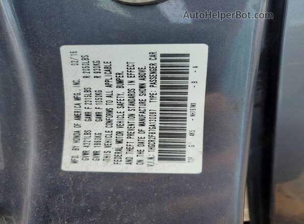 1HGCR2F87GA130097 2016 HONDA ACCORD Silver VIN կոդի պիտակի տեսք