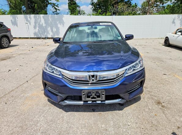 1HGCR2F88HA262786 2017 HONDA ACCORD Blue Front view