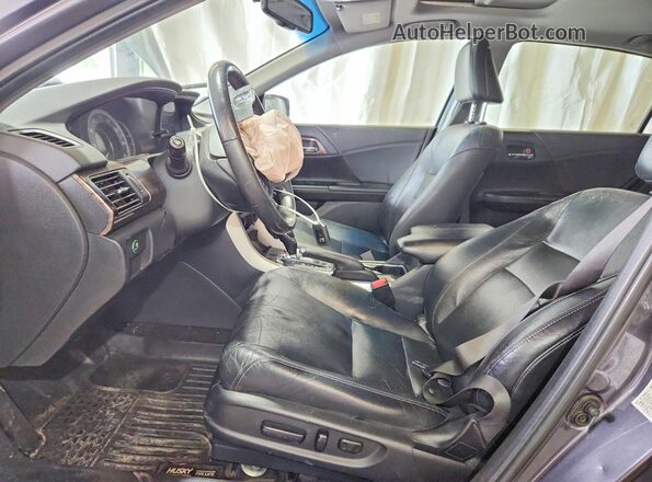 1HGCR2F89GA124639 2016 HONDA ACCORD Серый Вид салона спереди