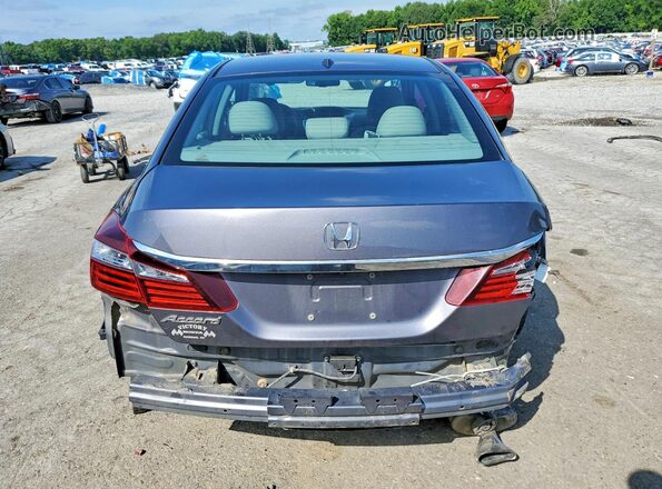 1HGCR2F8XGA005918 2016 HONDA ACCORD Gray Rear view