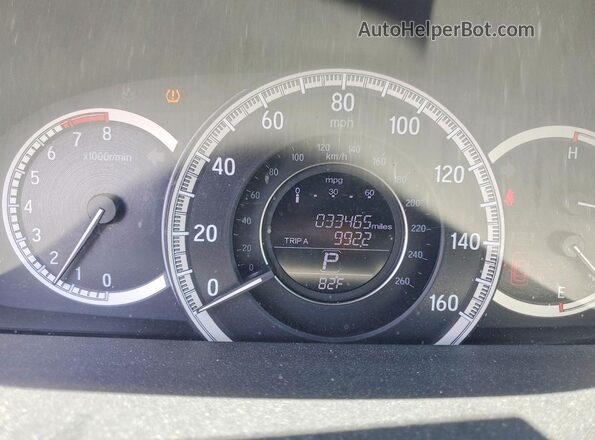 1HGCR2F8XGA006342 2016 HONDA ACCORD Black Widok zestawu wskaźników