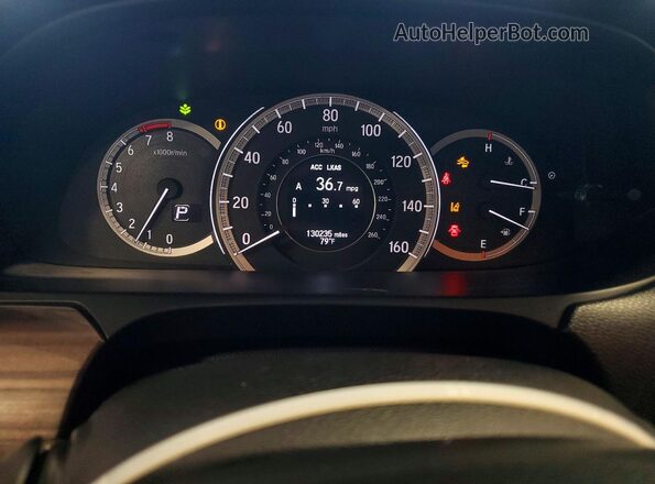 1HGCR2F92GA069587 2016 HONDA ACCORD Gray Вид щитка приладів