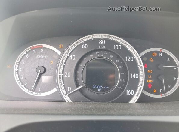 1HGCR2F93GA225605 2016 HONDA ACCORD Gray Widok zestawu wskaźników