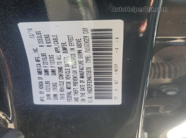 1HGCR2F93HA075979 2017 HONDA ACCORD Black Շարժիչի բաժամունքի տեսք