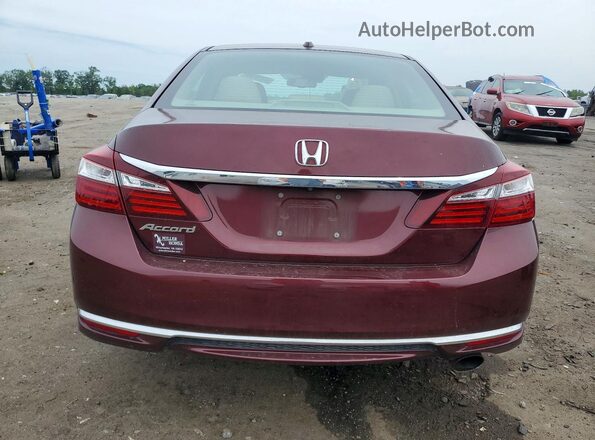 1HGCR2F96GA083489 2016 HONDA ACCORD Burgundy Вид ззаду