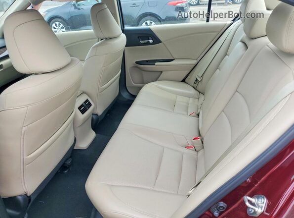 1HGCR2F96GA083489 2016 HONDA ACCORD Burgundy Вид задніх сидінь