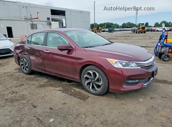 1HGCR2F96GA083489 2016 HONDA ACCORD Burgundy Передня права чверть
