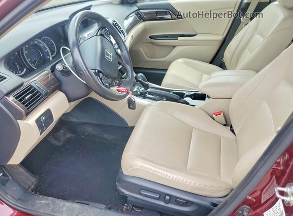 1HGCR2F96GA083489 2016 HONDA ACCORD Burgundy Вид салону спереду