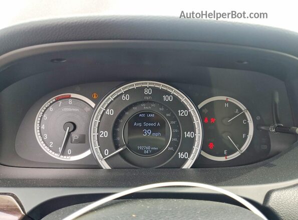 1HGCR2F96GA083489 2016 HONDA ACCORD Burgundy Вид щитка приладів