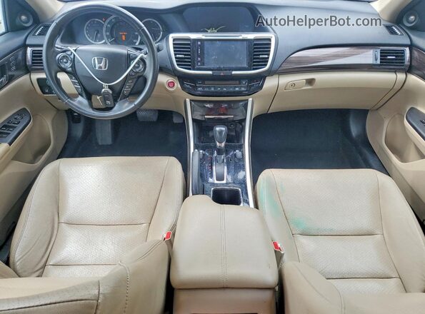 1HGCR2F98GA208881 2016 HONDA ACCORD Белый Вид панели приборов