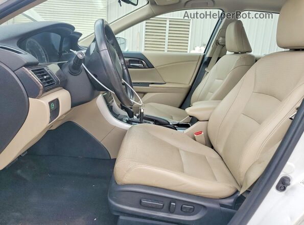 1HGCR2F98GA208881 2016 HONDA ACCORD Белый Вид салона спереди