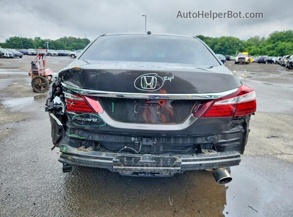 1HGCR2F98GA224966 2016 HONDA ACCORD Black უკანა ხედი