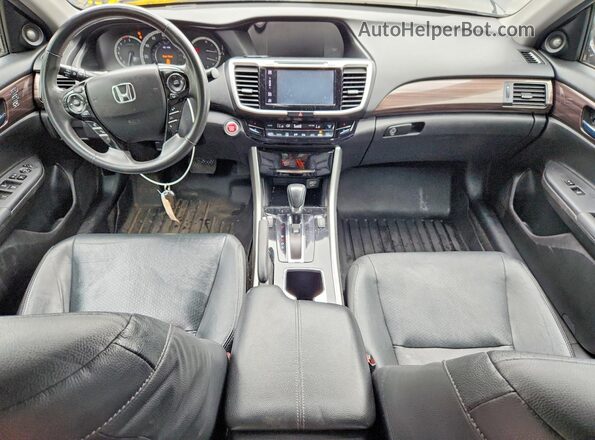 1HGCR2F98GA224966 2016 HONDA ACCORD Black წინა პანელის ხედი