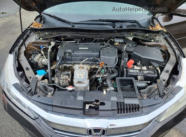 1HGCR2F98GA224966 2016 HONDA ACCORD Black უკანა სალონის ხედი