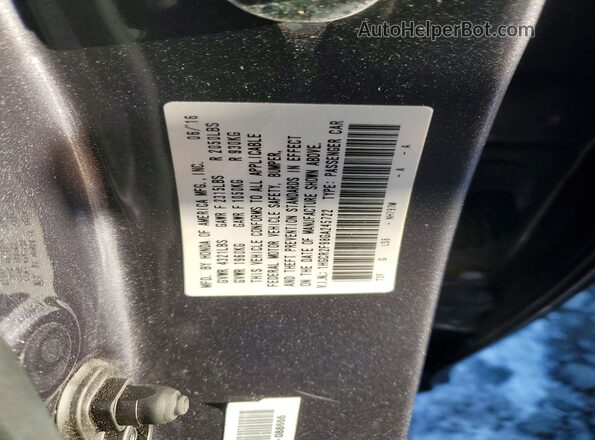 1HGCR2F98GA245722 2016 HONDA ACCORD Gray Вид підкапотного простору