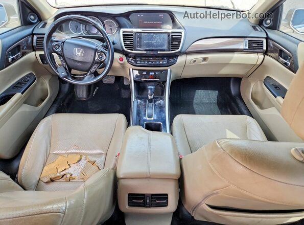 1HGCR2F9XHA187436 2017 HONDA ACCORD Золотой Вид панели приборов