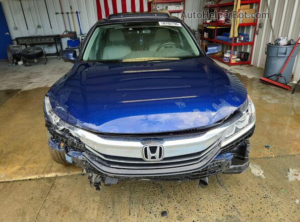1HGCR3F04HA041640 2017 HONDA ACCORD Blue წინა ხედი