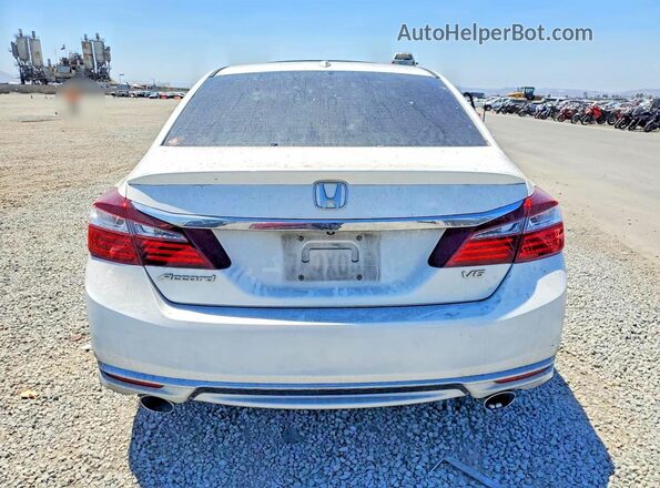 1HGCR3F07GA014186 2016 HONDA ACCORD White Rear view