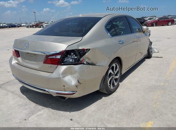 1HGCR3F08GA015783 2016 HONDA ACCORD Beige Trasero derecho