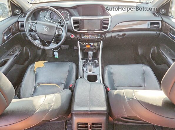 1HGCR3F80GA003701 2016 HONDA ACCORD Black წინა პანელის ხედი