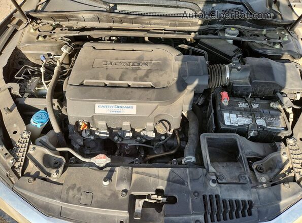 1HGCR3F80GA003701 2016 HONDA ACCORD Black უკანა სალონის ხედი