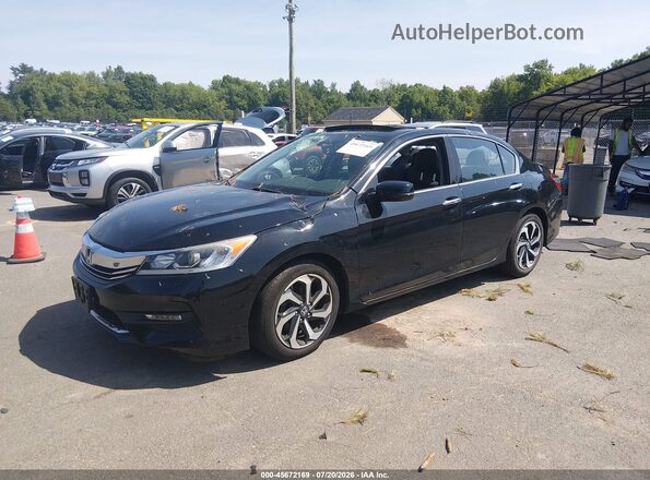 1HGCR3F81HA016961 2017 HONDA ACCORD Черный Передняя левая четверть