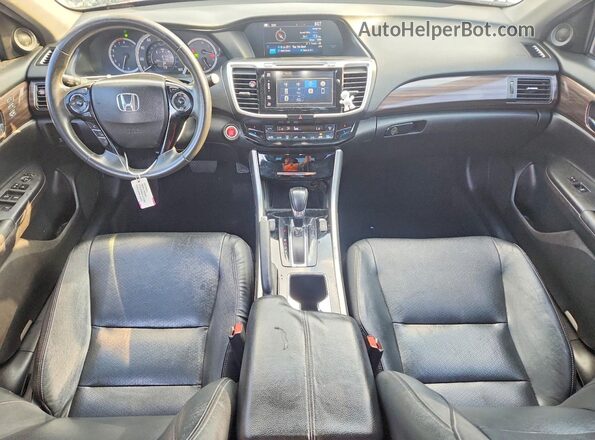 1HGCR3F82GA000752 2016 HONDA ACCORD Серый Вид панели приборов