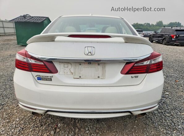 1HGCR3F82GA005241 2016 HONDA ACCORD White Հետևի տեսք