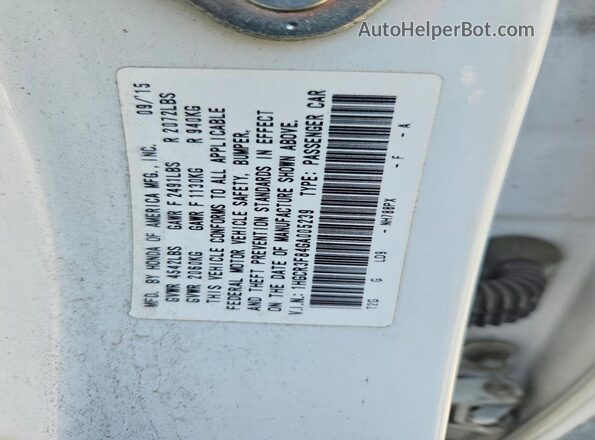 1HGCR3F84GA005239 2016 HONDA ACCORD White ძრავის განყოფილების ხედი