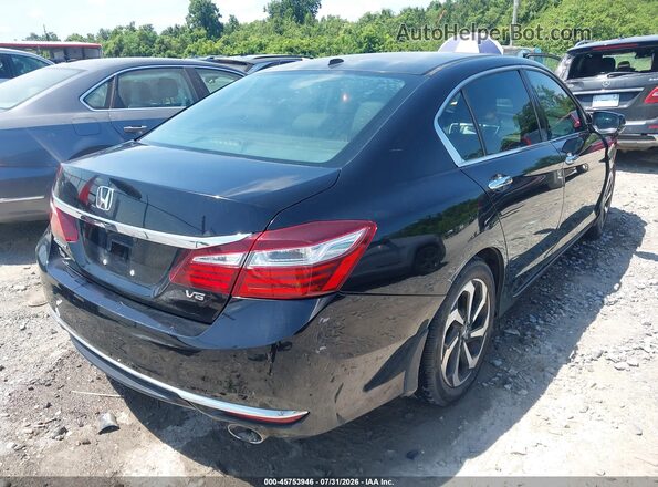 1HGCR3F84GA021067 2016 HONDA ACCORD Черный Задняя правая четверть