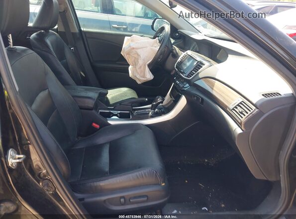 1HGCR3F84GA021067 2016 HONDA ACCORD Черный Вид салона спереди