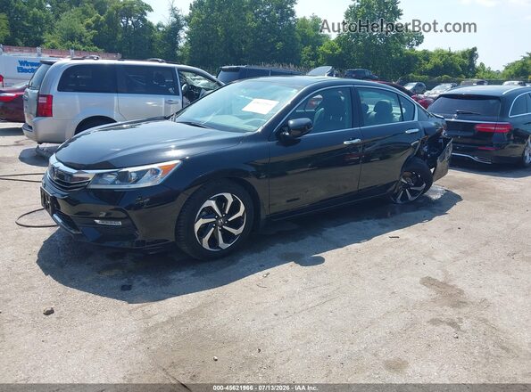 1HGCR3F85GA009588 2016 HONDA ACCORD Black Передня ліва чверть