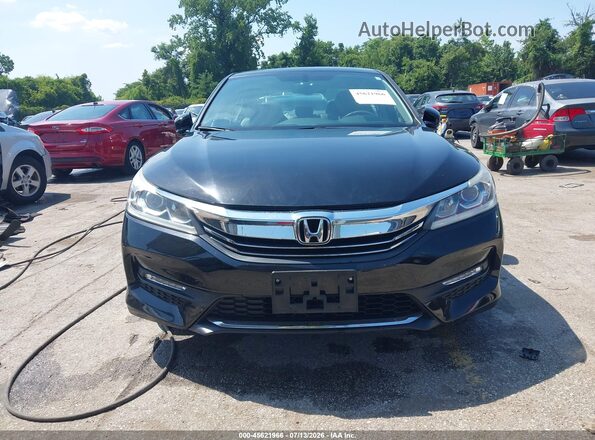 1HGCR3F85GA009588 2016 HONDA ACCORD Black Вид щитка приладів