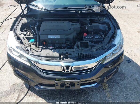 1HGCR3F85GA009588 2016 HONDA ACCORD Black Вид ззаду