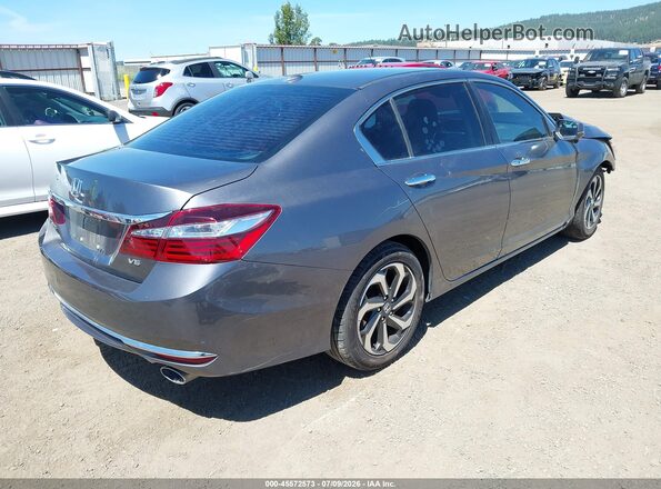 1HGCR3F88HA022286 2017 HONDA ACCORD Gray Trasero derecho