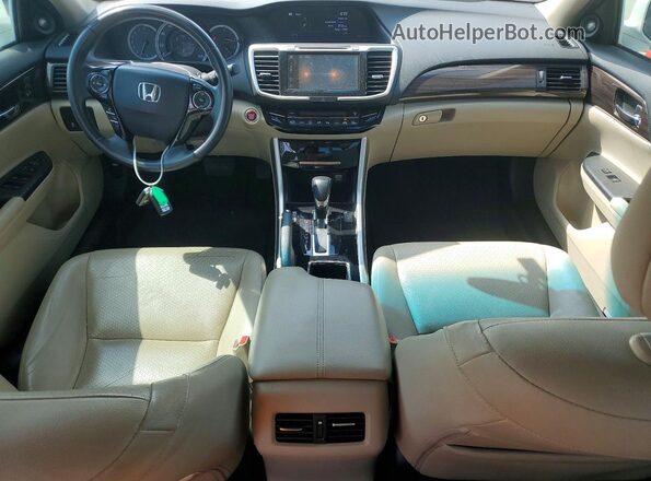 1HGCR3F89HA013807 2017 HONDA ACCORD Белый Вид панели приборов