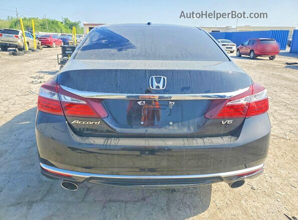 1HGCR3F89HA042773 2017 HONDA ACCORD Black უკანა ხედი