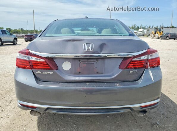 1HGCR3F8XGA001910 2016 HONDA ACCORD Charcoal Rear view