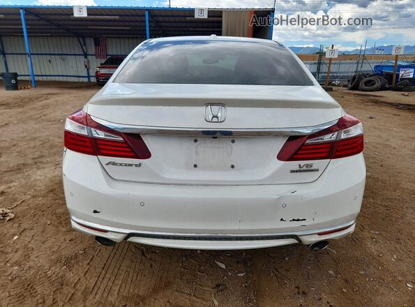 1HGCR3F90GA016005 2016 HONDA ACCORD White Rear view