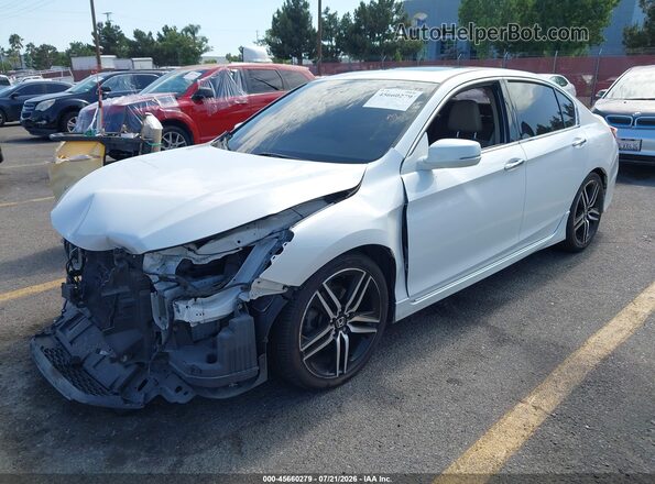 1HGCR3F90GA018885 2016 HONDA ACCORD White Przód lewy