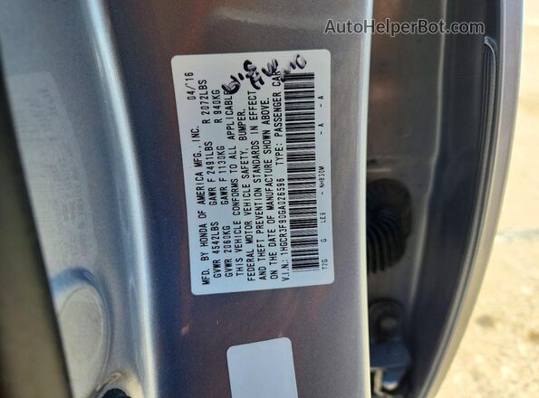 1HGCR3F90GA026596 2016 HONDA ACCORD Silver Engine compartment view