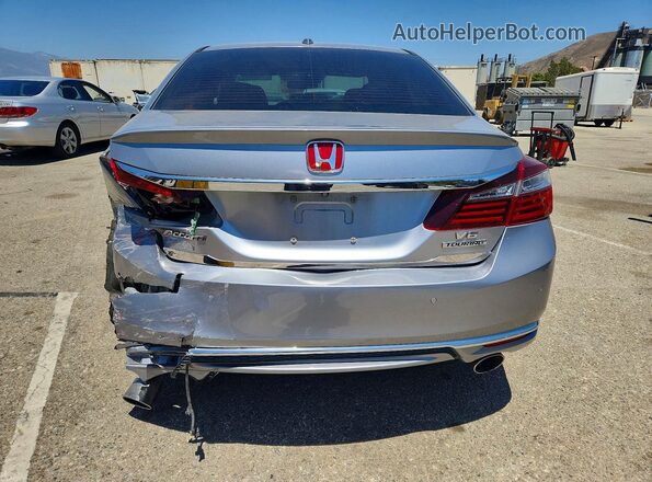 1HGCR3F90GA026596 2016 HONDA ACCORD Silver Rear view