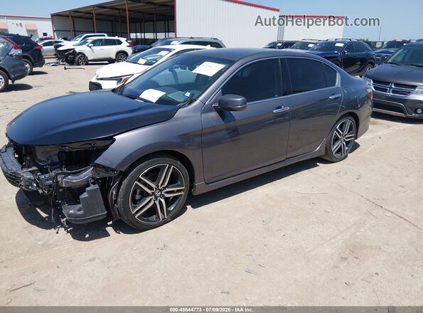 1HGCR3F90HA039365 2017 HONDA ACCORD Черный Передняя левая четверть
