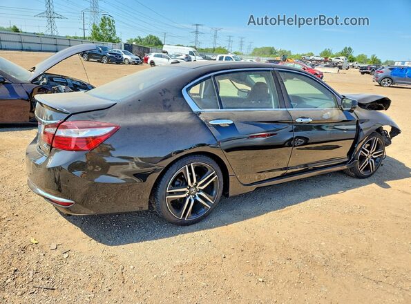 1HGCR3F91HA038032 2017 HONDA ACCORD Black Trasero derecho