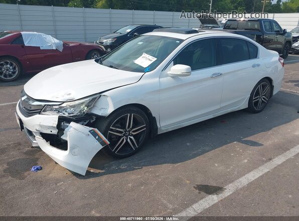 1HGCR3F92GA027734 2016 HONDA ACCORD Белый Передняя левая четверть