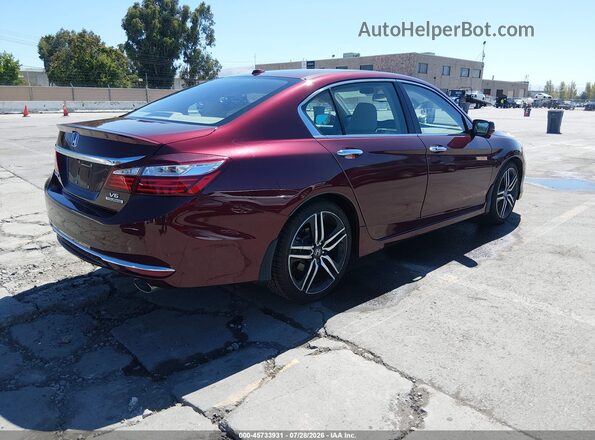 1HGCR3F92HA035172 2017 HONDA ACCORD Burgundy Rear right