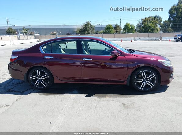 1HGCR3F92HA035172 2017 HONDA ACCORD Burgundy Rear interior view